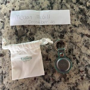 Tieks Gray AirTag holder